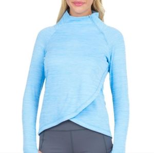 IBKUL Blue asymmetrical pullover